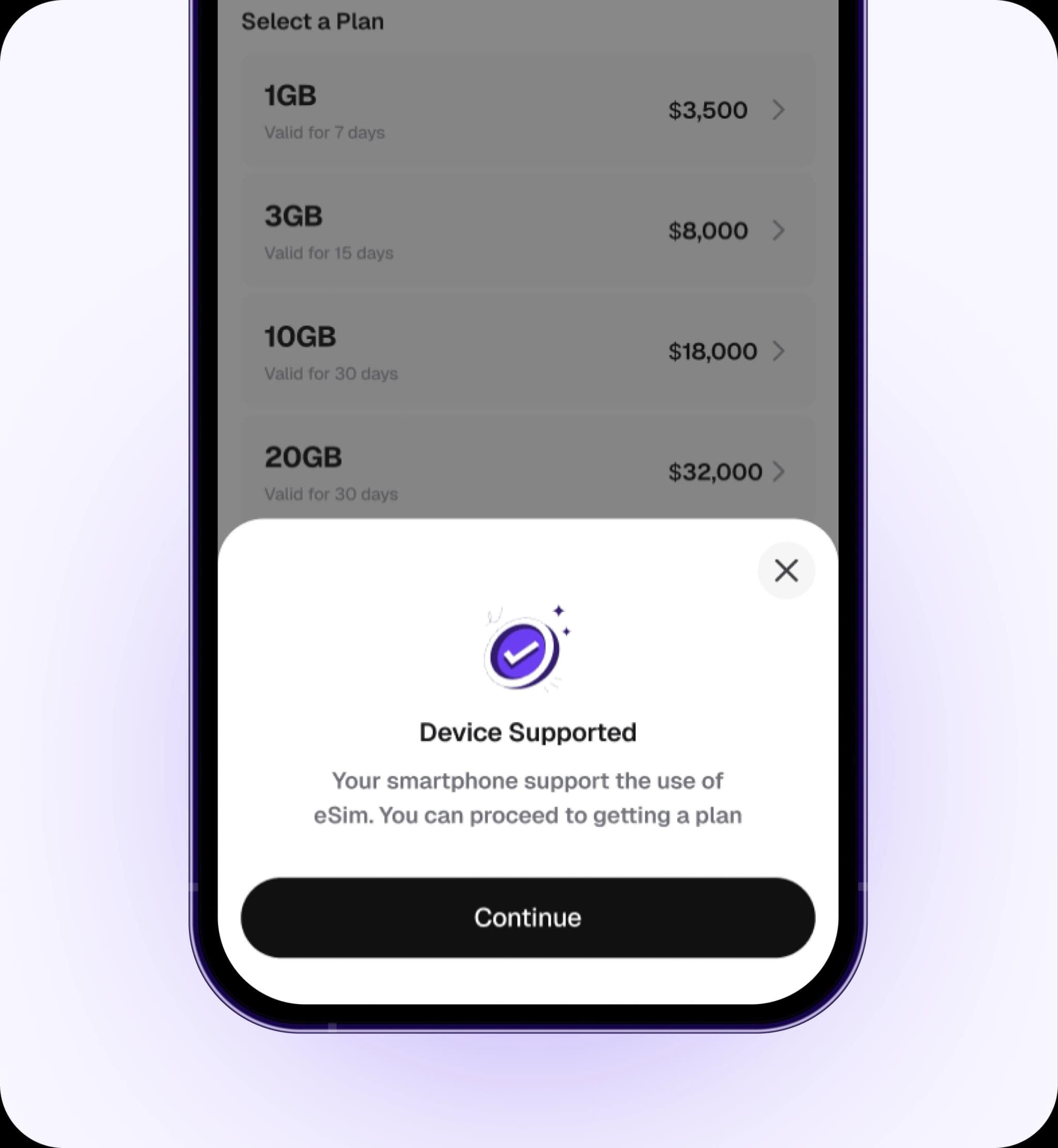 phone showing bill payments