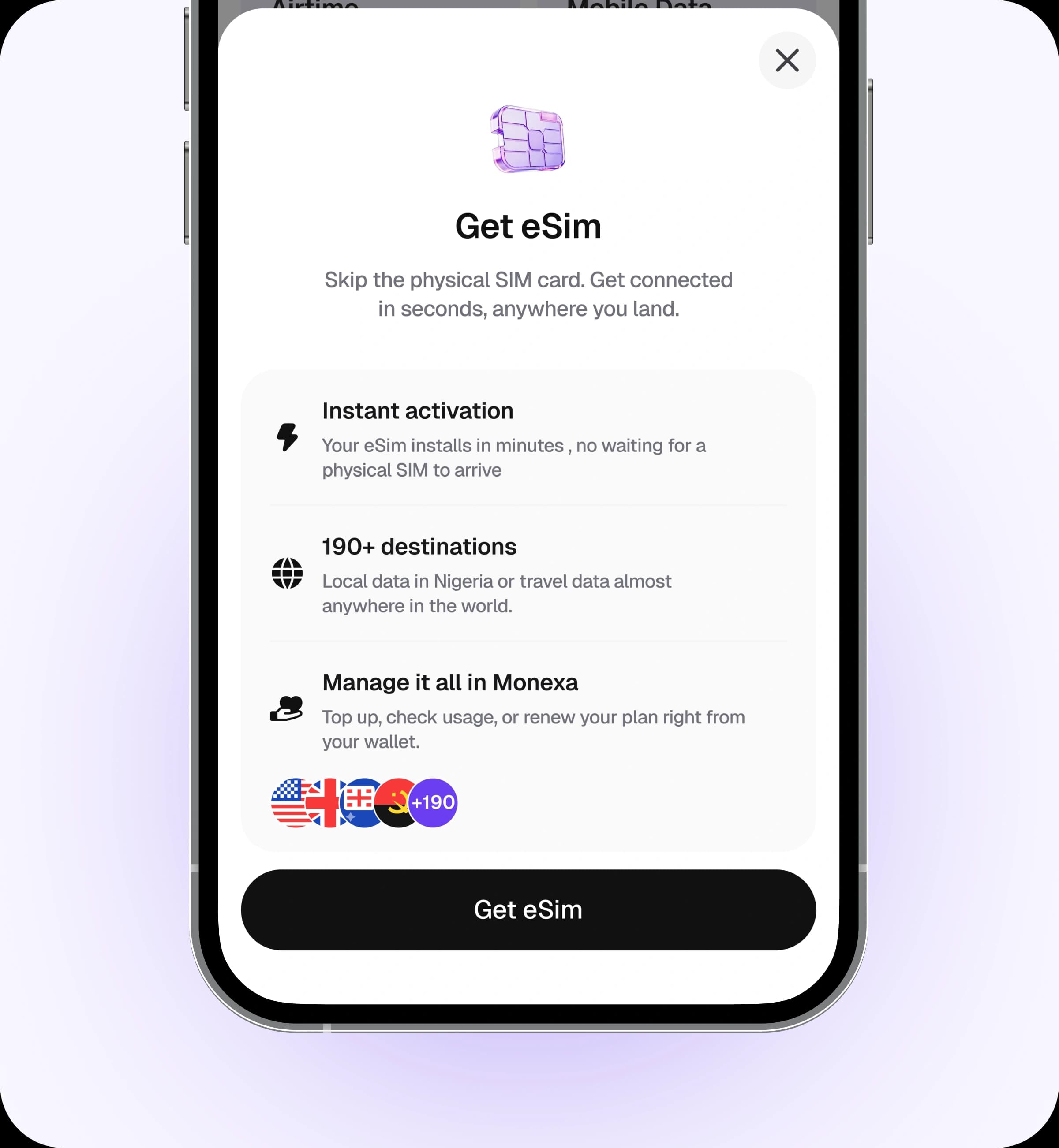 phone showing bill payments